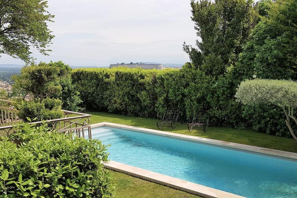 Maison Villa Provence Villeneuve Les Avignon Piscine Vue Mont Ventoux Exterior photo